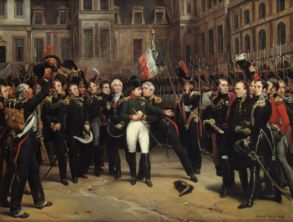 Les Adieux de Fontainebleau, 20th April 1814 od Emile Jean Horace Vernet