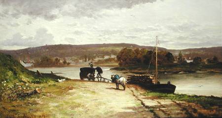 River Landscape od Emile Lambinet