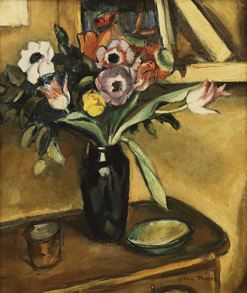 Flower Vase - Anemones and Tulips; Vase de Fleurs - Anemones et Tulipes, od Emile Othon Friesz