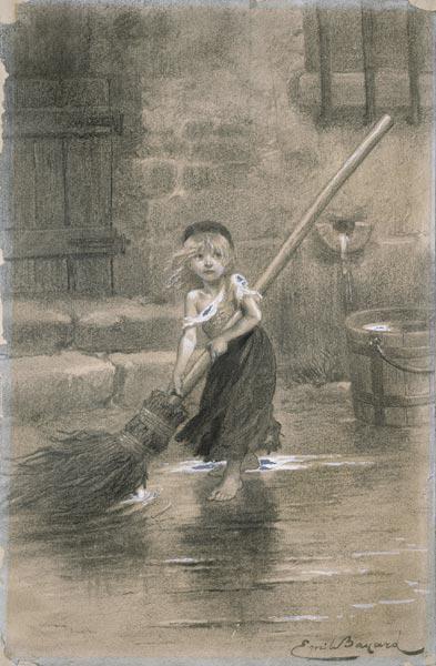 Cosette. Illustration from Les Misérables by Victor Hugo