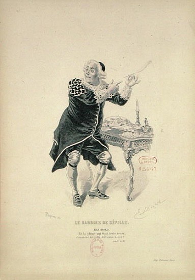 Dr Bartolo, from the opera ''The Barber of Seville'' od Emile Antoine Rossini Bayard