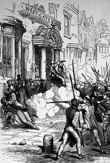 Attack on the Westgate Hotel, Newport on 4th November 1839 od English School