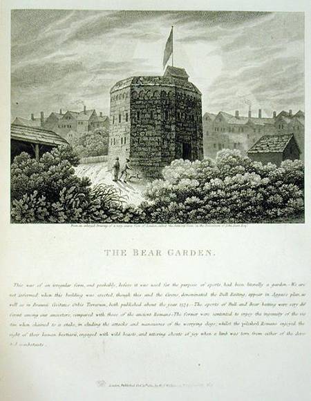 The Bear Garden, after a 17th century drawing of London called 'the Antwerp View' od English School