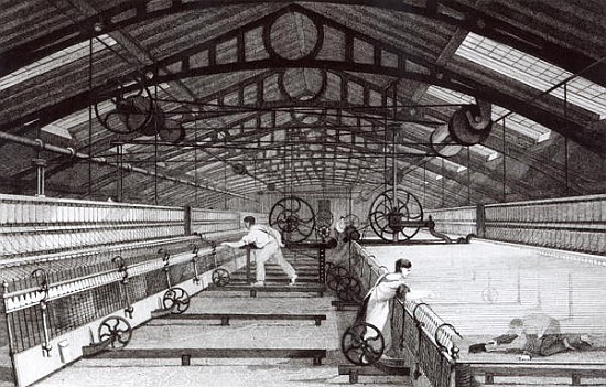 Interior of a Cotton Mill od English School