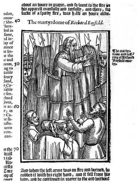 The Martyrdom of Richard Bayfield (d.1531) from 'Acts and Monuments' by John Foxe (1516-87) od English School