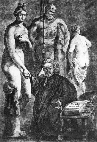 Satirical portrait of Laurence Sterne, c.1761 od English School