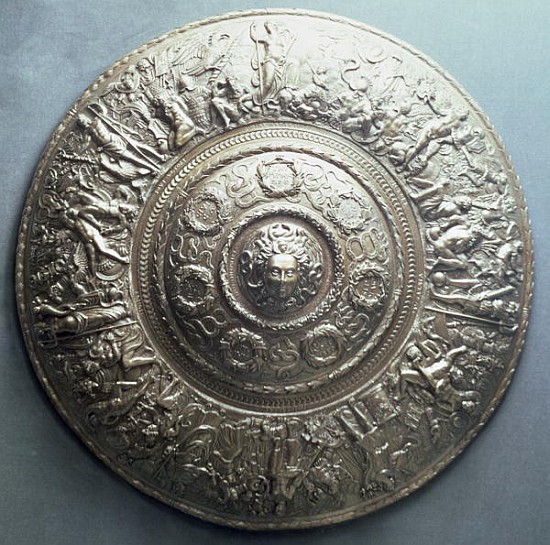 Shield with the head of Medusa, 1552 (silver) od English School