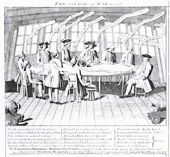 The Council of War in 1756 od English School