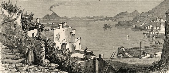 The Disastrous Earthquake at Ischia: The beach and town of Casamicciola from the village of Lacco, f od English School