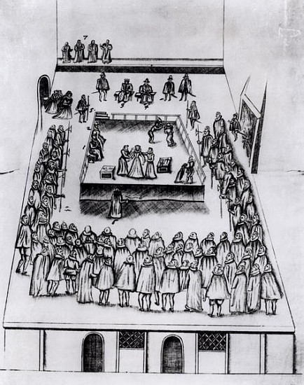 The Execution of Mary Queen of Scots (1542-87) od English School
