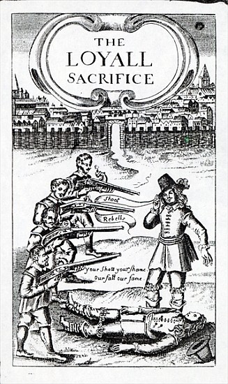 ''The Loyall Sacrifice'', pamphlet circulated in 1648 od English School
