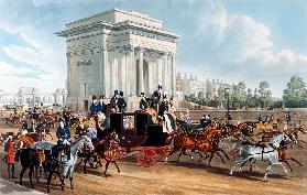 Hyde Park Corner, after James Pollard, published Ackermann