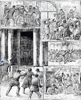 Great Riots in London, illustration from ''Pictorial News'', February 20th 1886