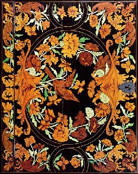 Marquetry box, English, c.1670 (detail)