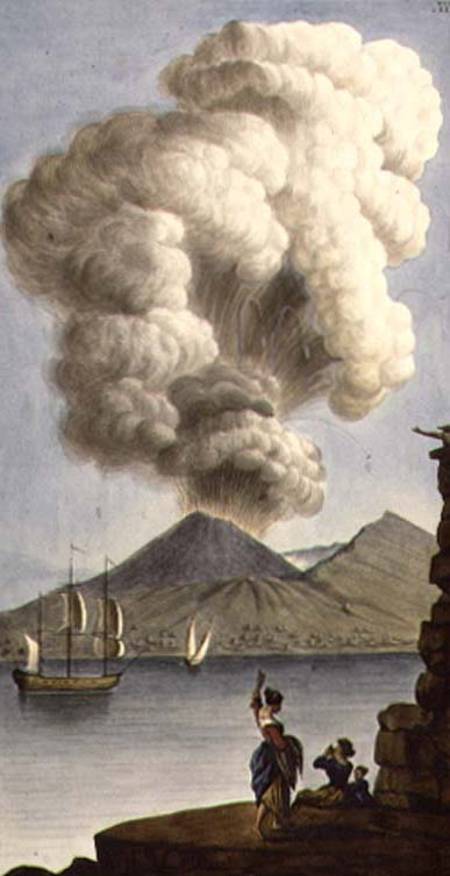 Vesuvius erupting, plate III from Sir William Hamilton's 'Campi Phlegraeiae' (supplement) od English School