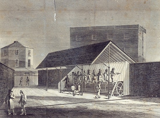 View of the Tread Mill for the Employment of Prisoners, erected at the House of Correction at Brixto od English School