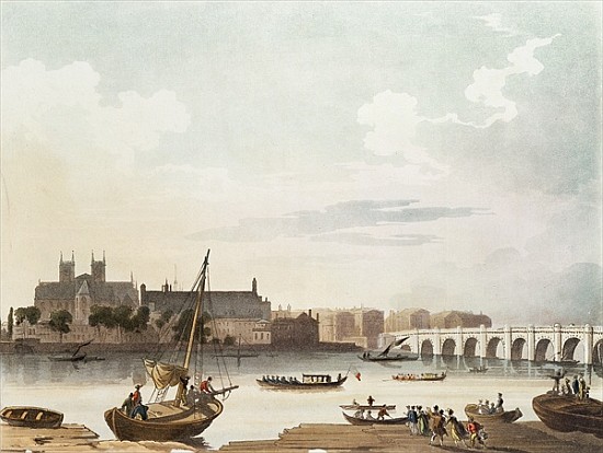View of Westminster and the Bridge od English School