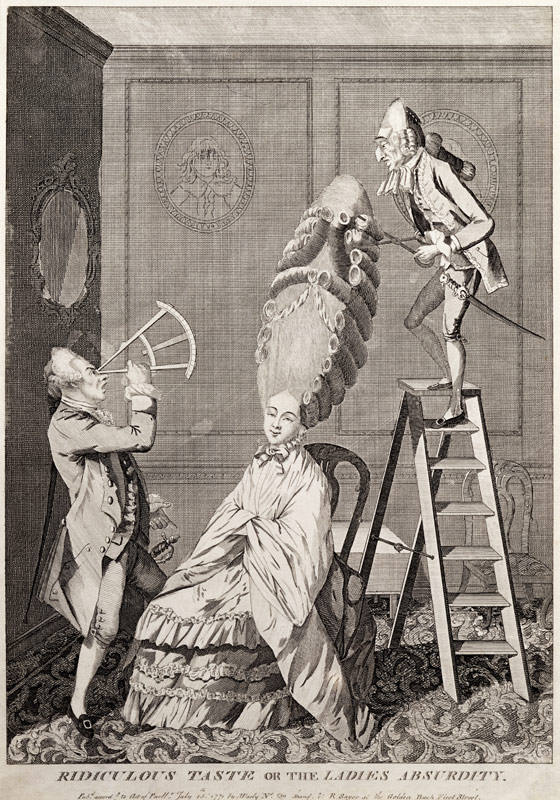 Ridiculous Taste or the Ladies Absurdity, pub. by A. Darly, London, 1771 (litho) od English School, (18th century)