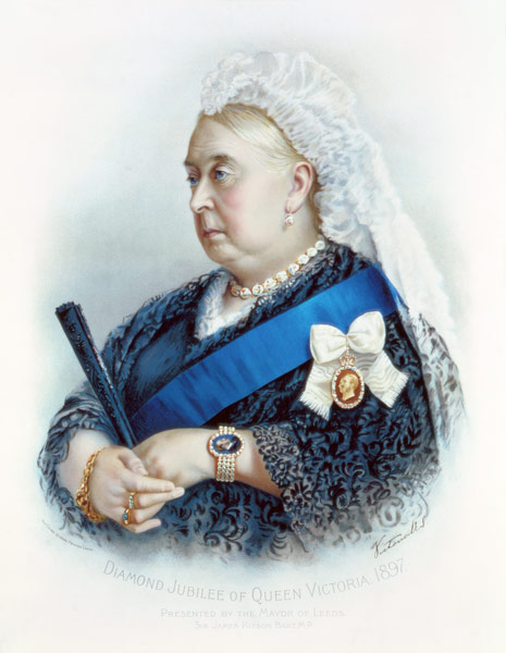 Diamond Jubilee of Queen Victoria (1819-1901) 1897 (coloured print) od English School, (19th century)