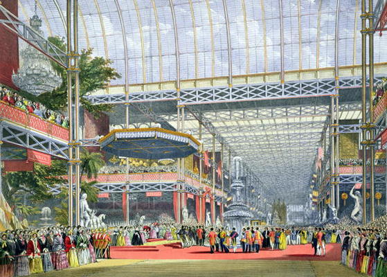 The Inauguration, from 'Dickinson's Comprehensive Pictures of the Great Exhibition of 1851', publish od English School, (19th century)