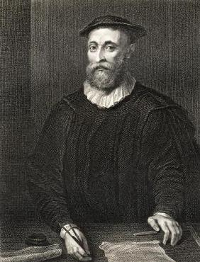 Portrait of John Knox (c.1514-72), from 'Lodge's British Portraits', 1823 (litho)