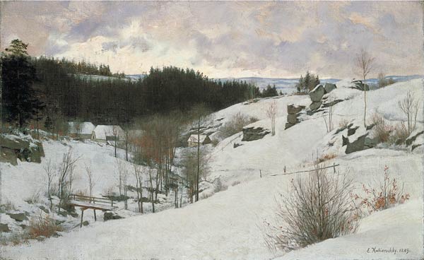 Winter in the Sudeten Mountains od Erich Kubierschky