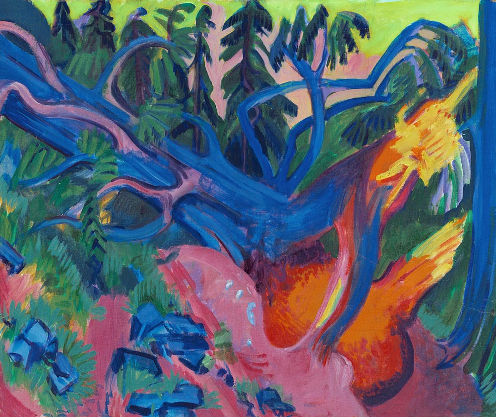 Uprooted tree. od Ernst Ludwig Kirchner