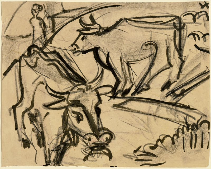 Two cows od Ernst Ludwig Kirchner