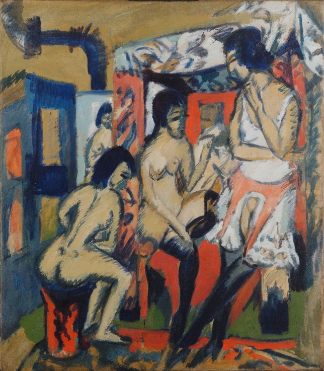 Nudes in Studio od Ernst Ludwig Kirchner