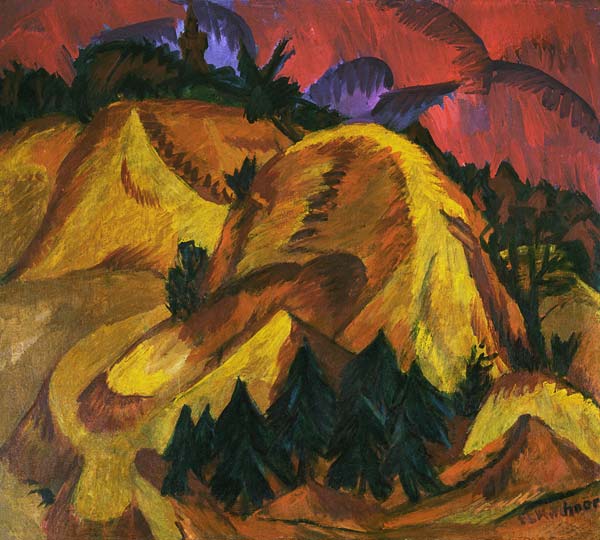 Sand Hills of the Engadin od Ernst Ludwig Kirchner