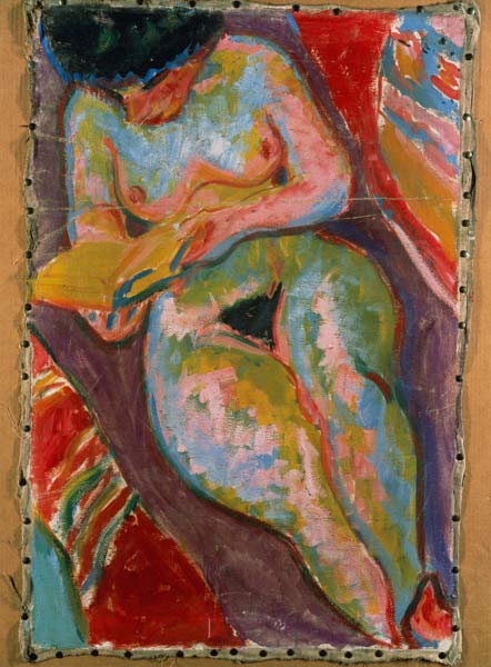Weiblicher Akt (Lesend) od Ernst Ludwig Kirchner