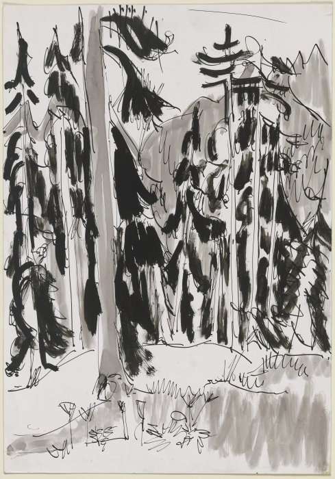 Spruces in the mountains od Ernst Ludwig Kirchner