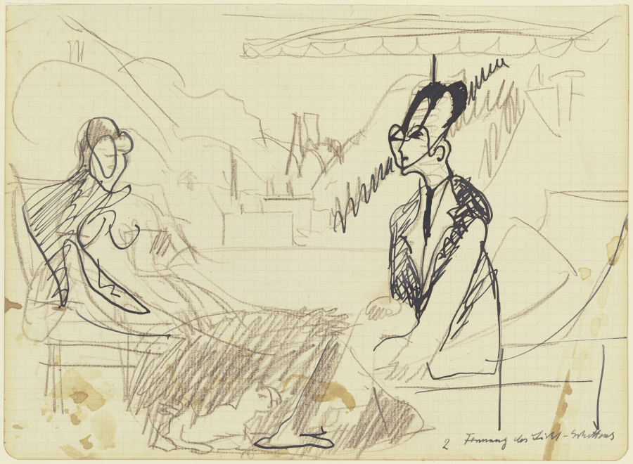 Leute auf dem Liegestuhl od Ernst Ludwig Kirchner