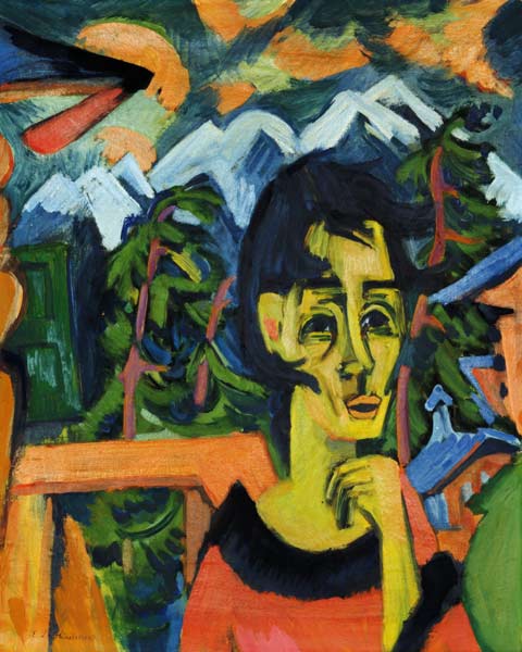 Girl in the hairdryer od Ernst Ludwig Kirchner