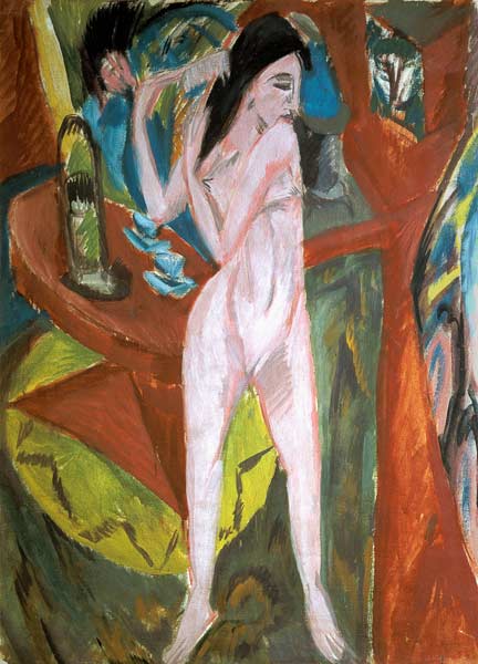 Act combing himself. od Ernst Ludwig Kirchner