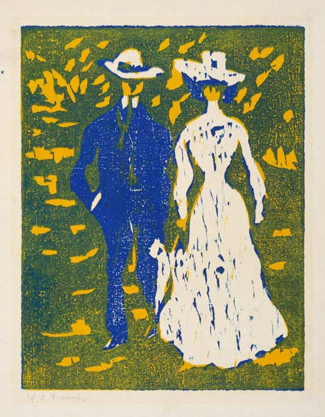 Procházka v páru od Ernst Ludwig Kirchner