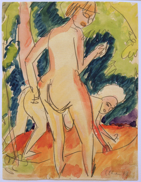 Two Bathing Girls od Ernst Ludwig Kirchner