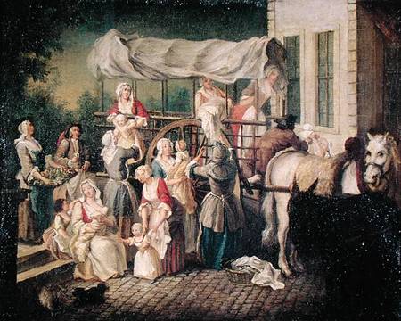 The Arrival of the Wetnurses od Étienne Jeaurat