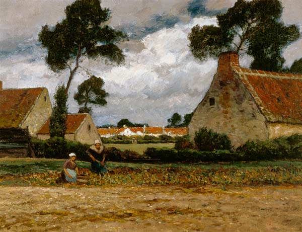 Farmstead in Flanders od Eugen Kampf