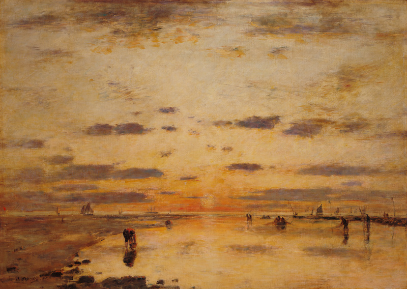 Low Tide and Sunset od Eugène Boudin