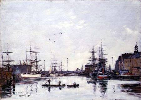 The Basin of the Barre, Le Havre od Eugène Boudin