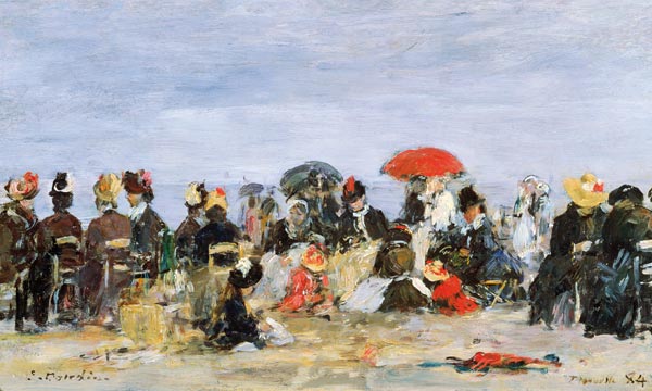 Figures on a Beach od Eugène Boudin