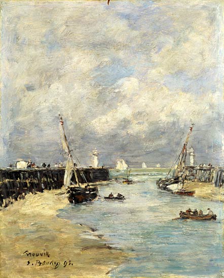 Low Tide at Trouville od Eugène Boudin