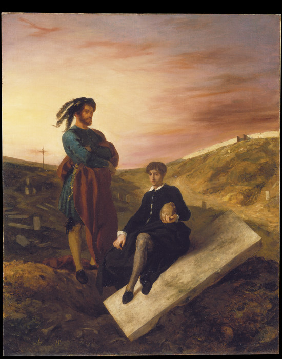 Hamlet and Horatio at the Cemetery od Eugène Delacroix