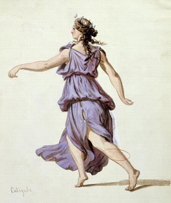 Night hour, costume design for the first production of 'Caligula' by Alexandre Dumas (1802-70) at th od Eugene Giraud