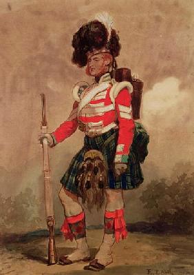 A Soldier of the 79th Highlanders at Chobham Camp in 1853