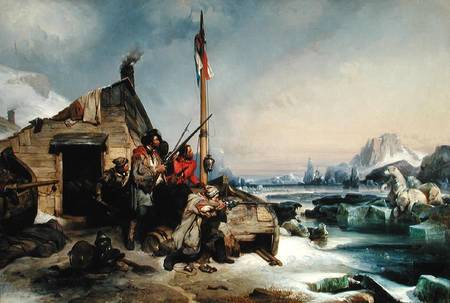 Wintering of a Team of Dutch Sailors on the Eastern Coast of Novaya Zemlya od Eugene Modeste Edmond Lepoittevin