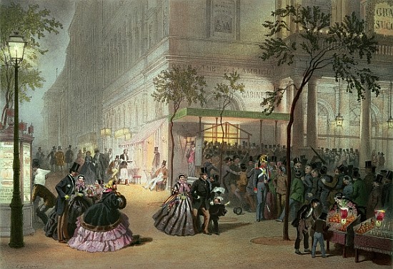 A Queue at the Theatre de l''Ambigu-Comique od Eugene Charles Francois Guerard