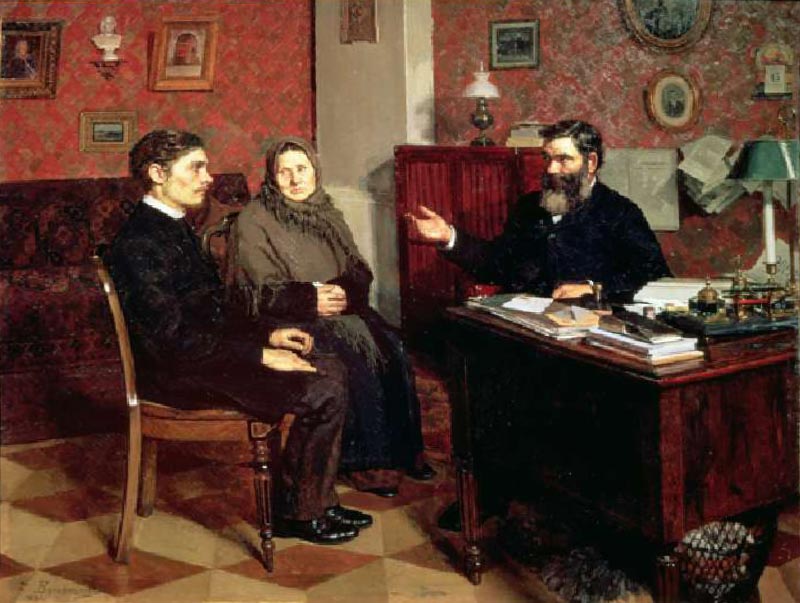 At the Rich Relative, 1891 (oil on canvas) od Evgeniy Iosipovich Bukovetsky