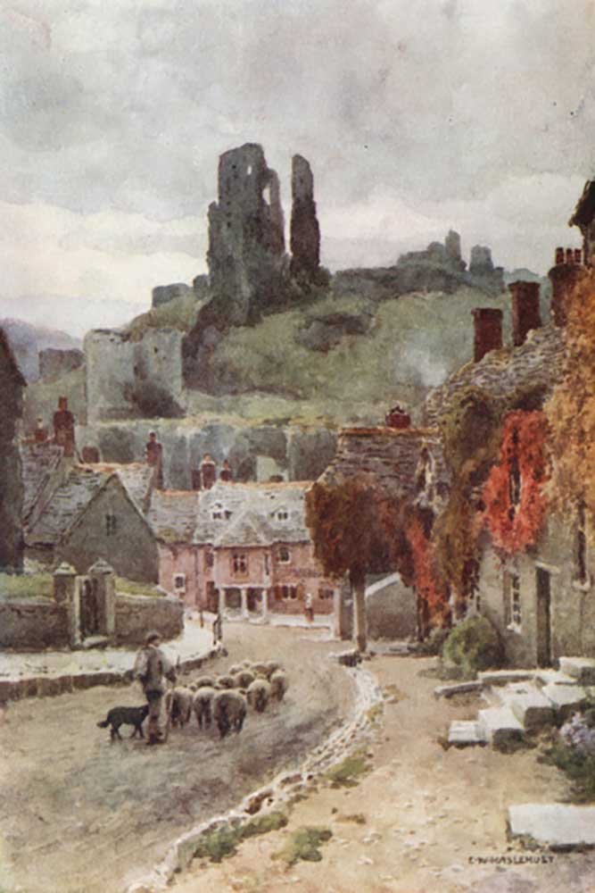 Corfe Castle od E.W. Haslehust